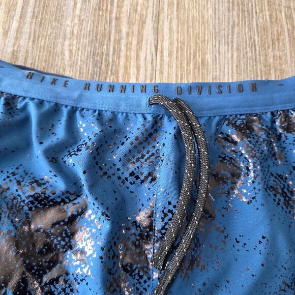 Nike Running Division Men's Shorts Camo Black Blue Lined Large L 3M FN3377-476 - Picture 5 of 13
